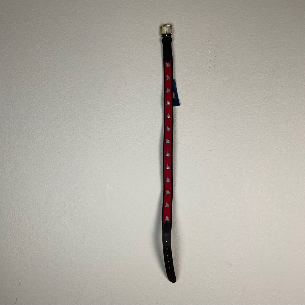 Vineyard Vines Woody Tree Canvas Club Belt Size 32
